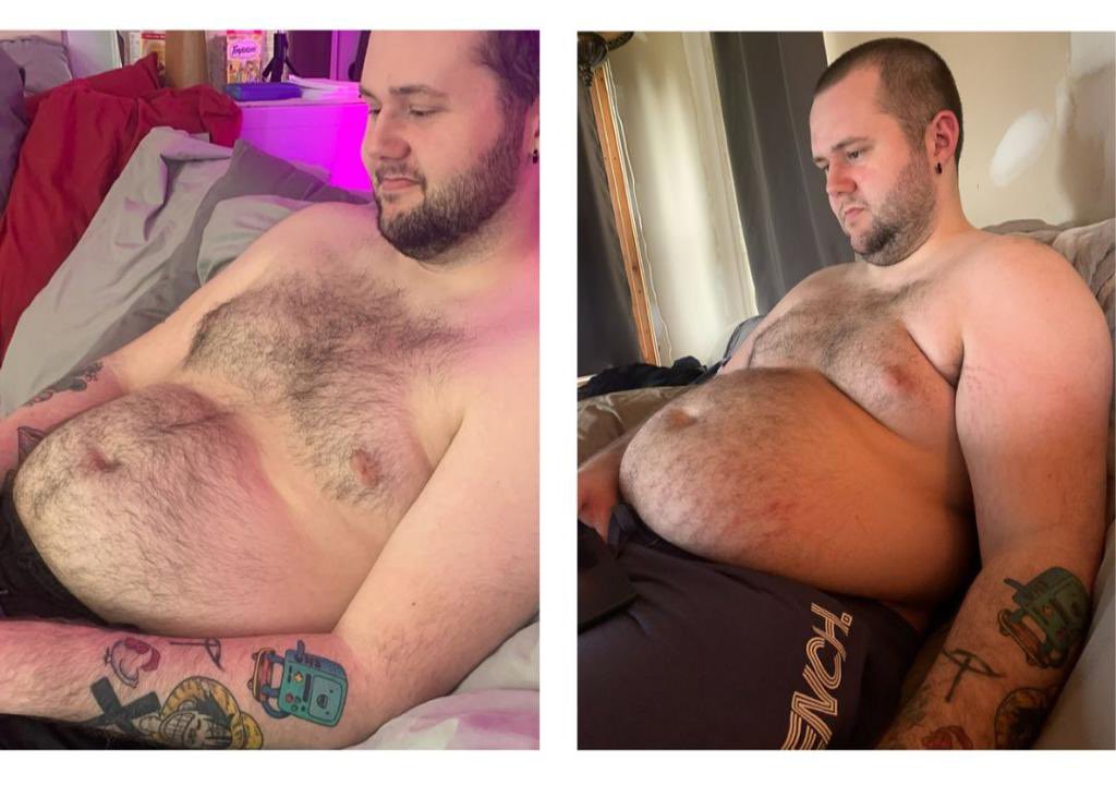 April 250lb vs September 315lbs.  Can you spot the differences on <a href="/LukeCreek/">luke 🐷</a> ? 😈🐷🔥
