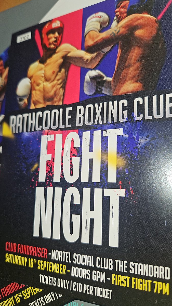 Glenthompo7's tweet image. Rathcoole Boxing Club last few remaining tickets are available Saturday night🥊