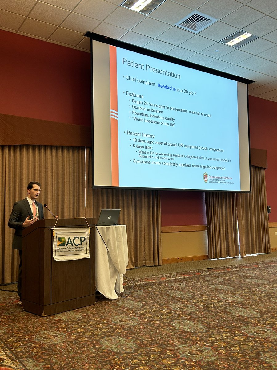Grateful to have had the opportunity to present our case of EBV-associated meningitis at ACP-WI this past weekend! #ACPWI <a href="/uw_medicine/">University of Wisconsin Department of Medicine</a>