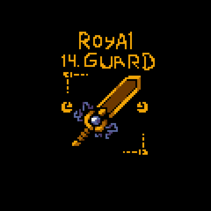 redfellow_'s tweet image. 14. Royal Guard 
#pixelartist  #Swordtember2023 #ドット絵