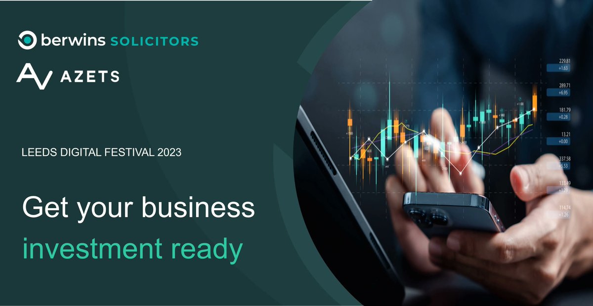 Is your tech business investment ready? Join us on 26th September where we'll be joined by @SimonPalmer_ACA of @AzetsUK to explore the steps you need to take to ensure your tech business is attractive to investors. More details and tickets, here: buff.ly/4647eZ6