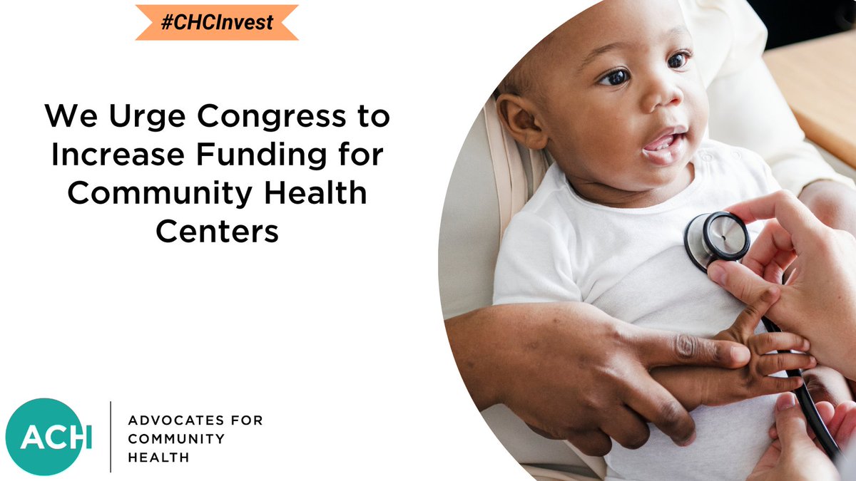 #HealthCenters need your help! 

#Congress must pass the #CHC Reauthorization by September 30, and health centers need the highest increase possible. Funding levels aren’t keeping up with need and #CHCs cannot continue to do more with less. 

Learn more: bit.ly/CHC_Invest