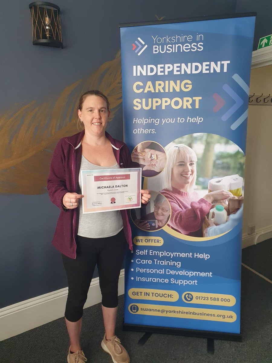 We are so pleased to give you another new business set up and approved by the Freedom programme. Welcome to Kayla's Care - Michaela is an experienced carer ready to meet your needs in your own home. @East_Riding #microprovider