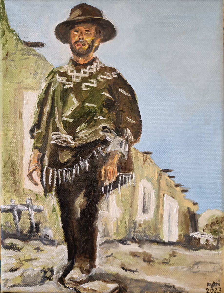 pesasafi's tweet photo. "Man with No Name"
18 cm × 24 cm
Oil on canvas
#Oilpainting #ArtistOnTwitter #ArtistOnX 
#ClintEastwood #ManWithNoName #DollarsTrilogy https://t.co/ebEeFvJZm5