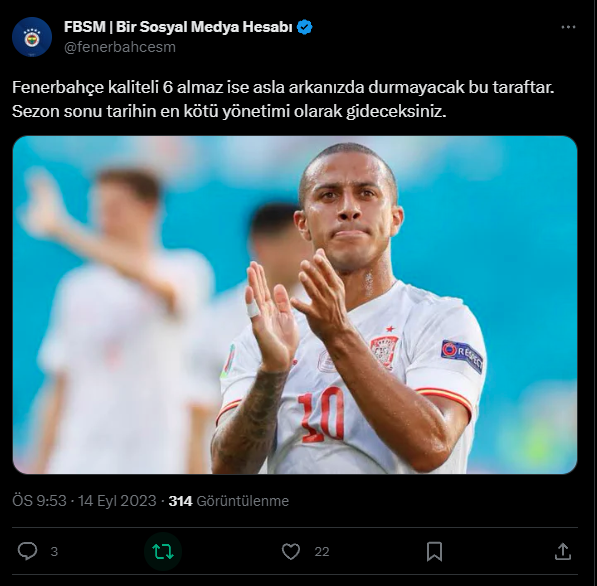 bu tarz transfer/skor taraftarlığı yapan hesapları engelliyorum!! Bunlar bir de kendi düşüncelerini tüm taraftar adına yazmıyorlar mı !! tam sinir nedeni... neyse daha fazla lafa gerek yok ...