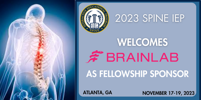 SpineIEPCourse's tweet image. Thank you to @Brainlab  for supporting the 2023 Spine IEP Fellow and Young Surgeons course! 

Medical device or biologics company interested in getting products in front of Fellows and Young Surgeons within their first 3-years of practice? Reach out at lmcclain@magnifigroup.com.