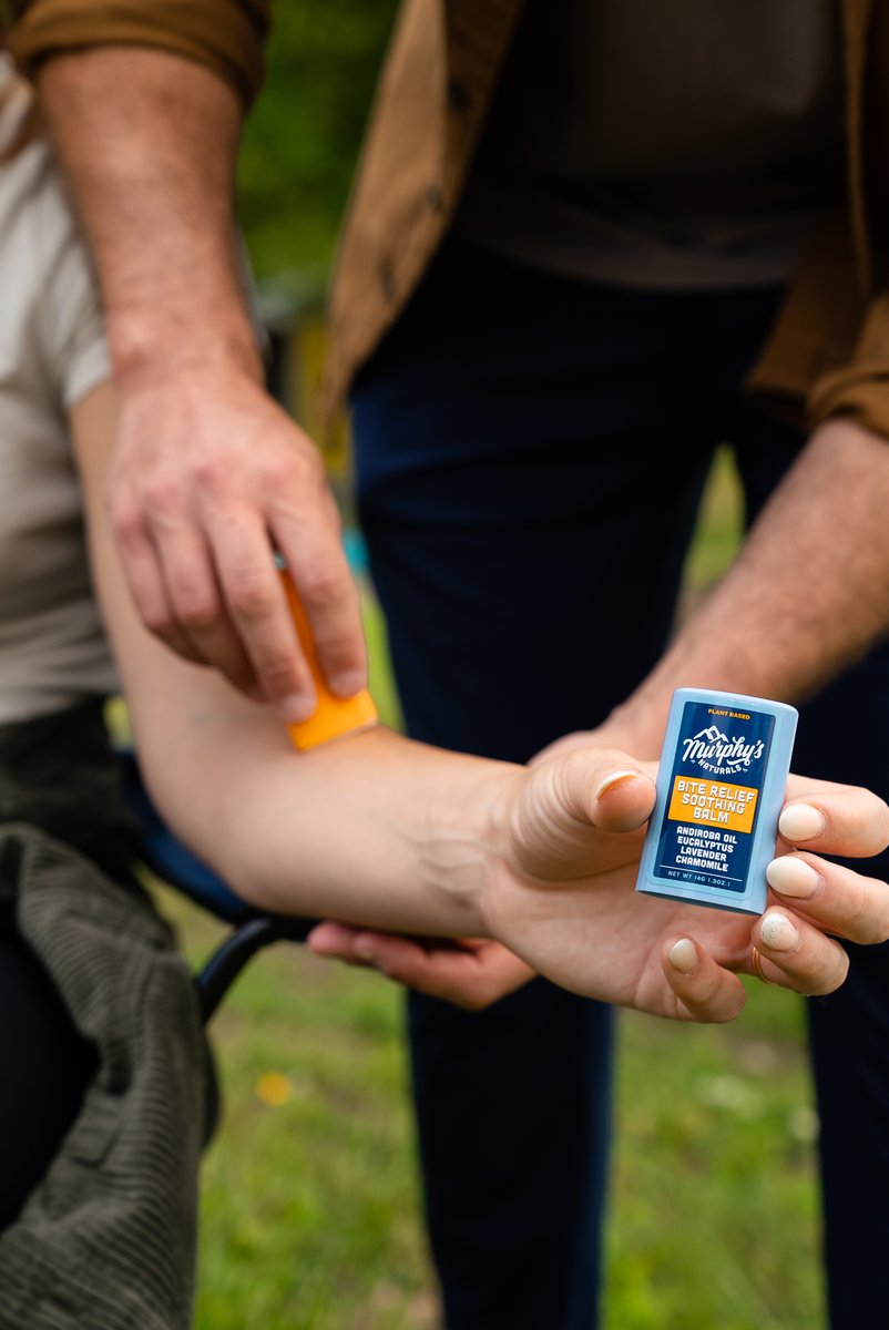 Mosquito magnet gf 🤝 Bite Relief Soothing Balm applying bf