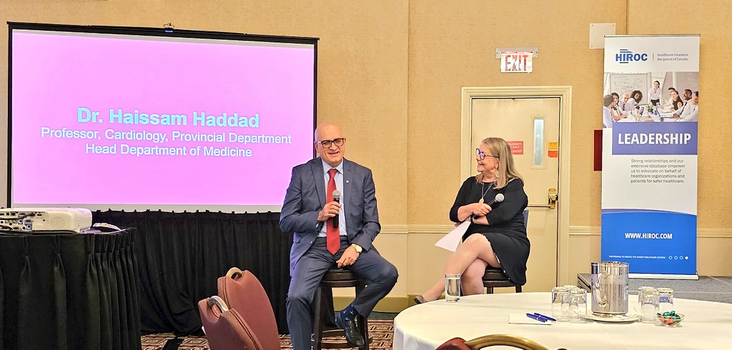 Very inspiring discussion with <a href="/SamHaddad17/">Haissam Haddad, O.C.</a> at the <a href="/HIROCGROUP/">HIROC</a> retreat about his leadership journey, quality and patient safety, &amp; opportunities to improve  healthcare.
