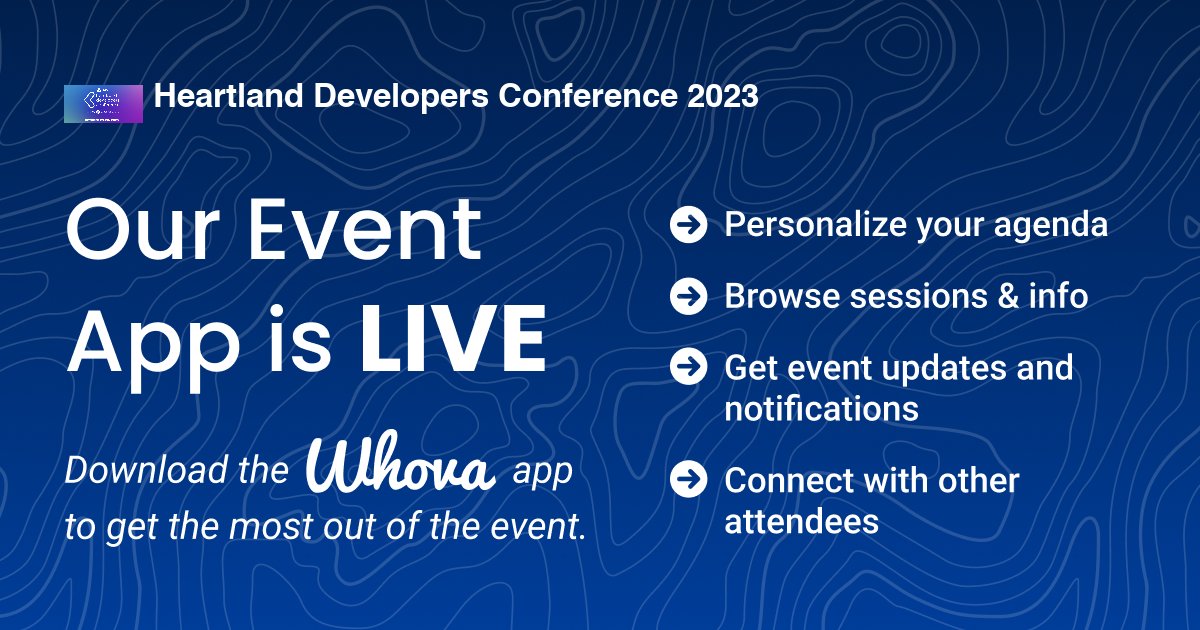 Time to get your ticket for the Midwest’s LARGEST developer conference! The dates are set for October 23-24 2023! Our Event App is now LIVE! Go check it out and see all of the amazing speakers we have lined up:) #HDC2023 Register below bit.ly/3smDXue