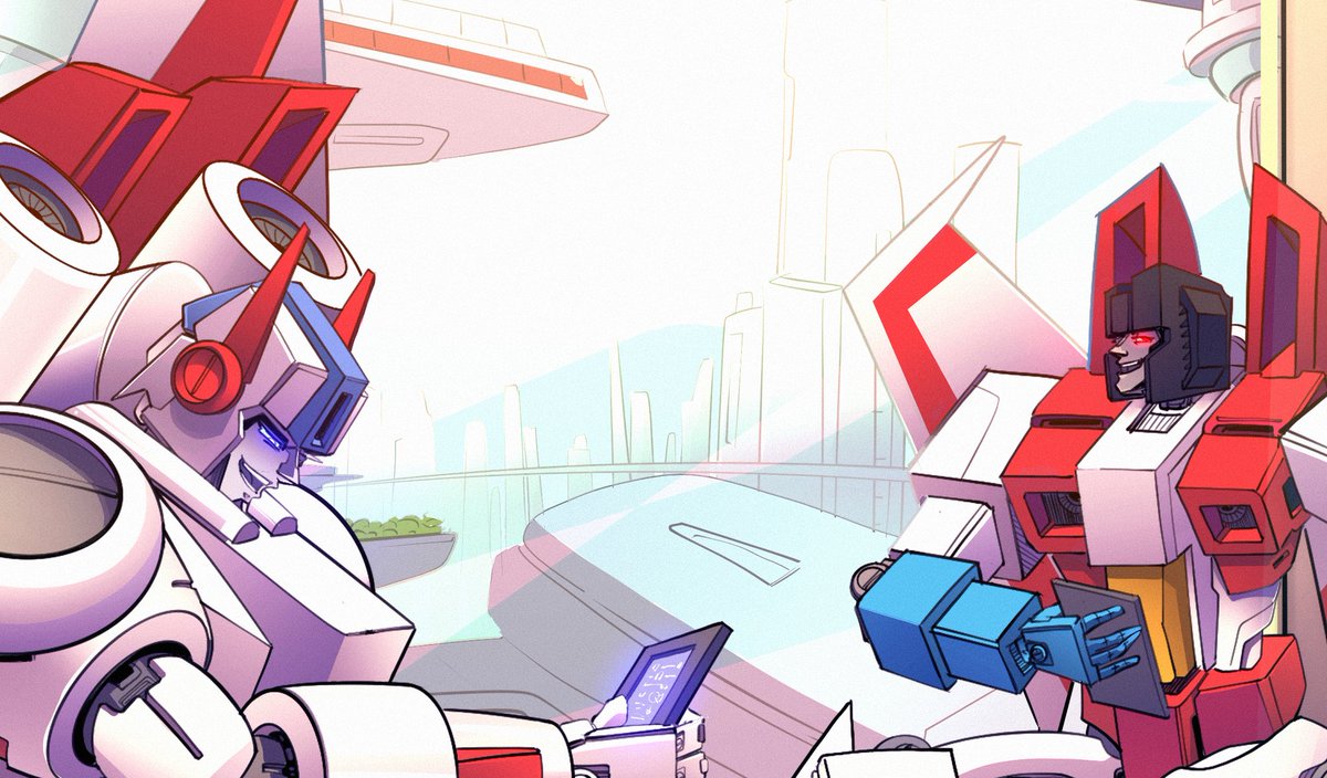 Preview of my piece for <a href="/SoCZine/">SliceofCybertronZine</a> 

There will be a lot of beautiful art in there. Stay tuned for more info 😊

#transformers