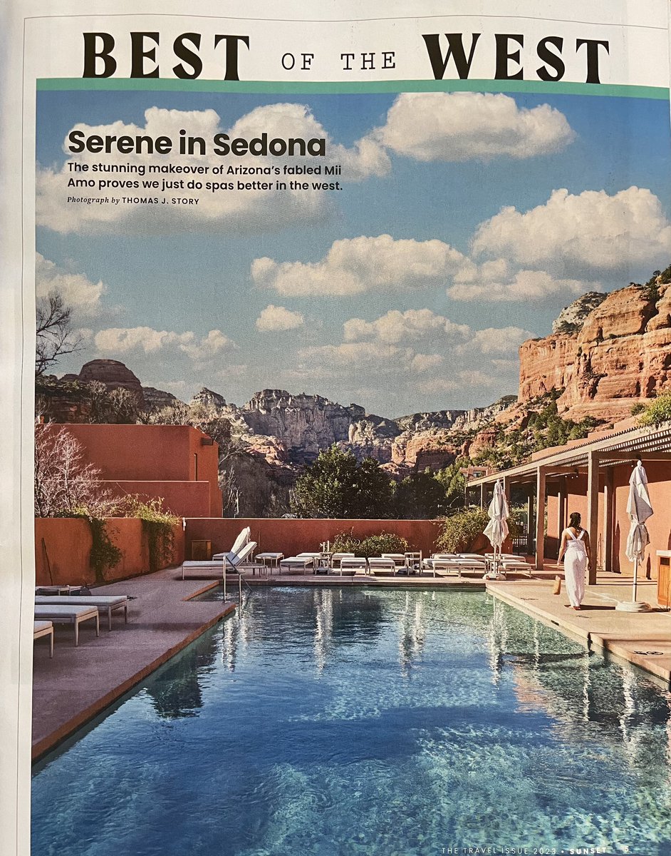 Another career first for me: Cover of Sunset Magazine! <a href="/mii_amo_spa/">Mii amo</a> landed the magazine's October cover, as well as pages inside. Sunset is one of the most widely read travel #magazines, especially in the West, with an audience of 5M. Thanks, <a href="/sunset/">Sunset</a>!