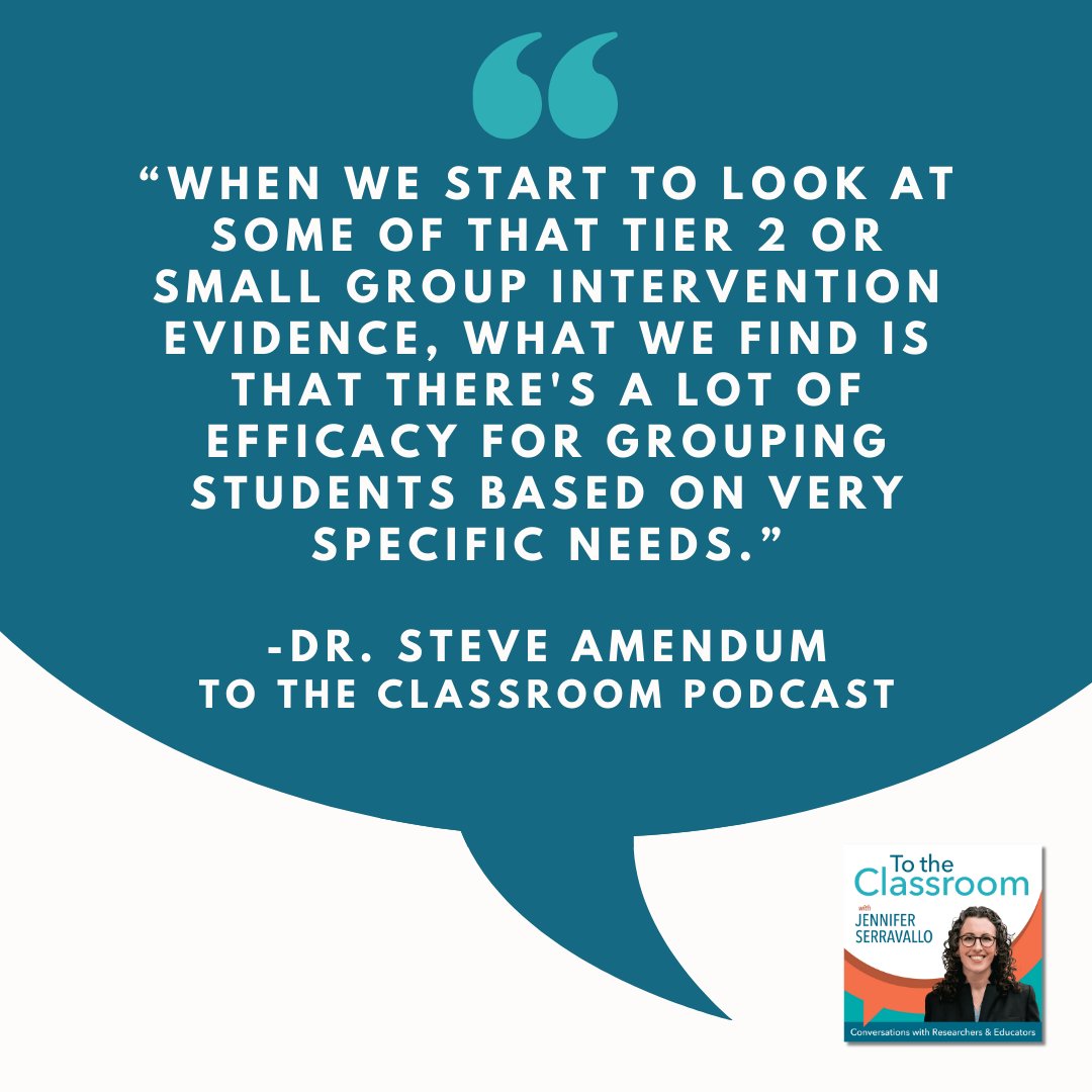 Classroom Ts: Group based on students' need, not text levels. Interventionists: Are Ss grouped by need, or schedule? More on this week's episode. Here or wherever you get your podcasts: jenniferserravallo.com/blog/conradi-s…