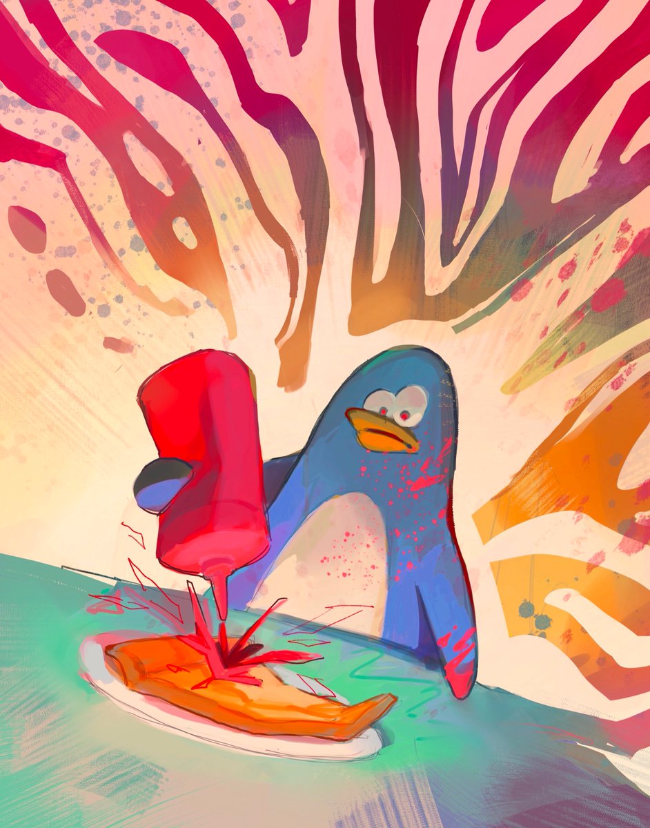 MidKnightRosee's tweet image. it’s ok guys it’s just ketchup 
#clubpenguin