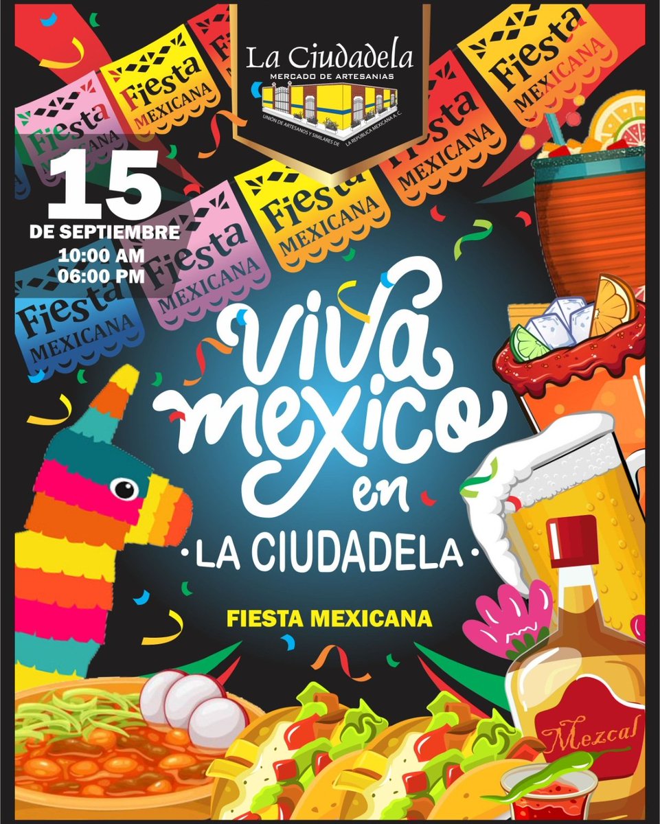 Festeja con nosotros las fiestas patrias
Viva México 🇲🇽

#SomosCiudadela
#FiestasPatrias
#MagiaAmorYTradicion
#HechoEnMéxico
#Artesanías
#ManosMagicas