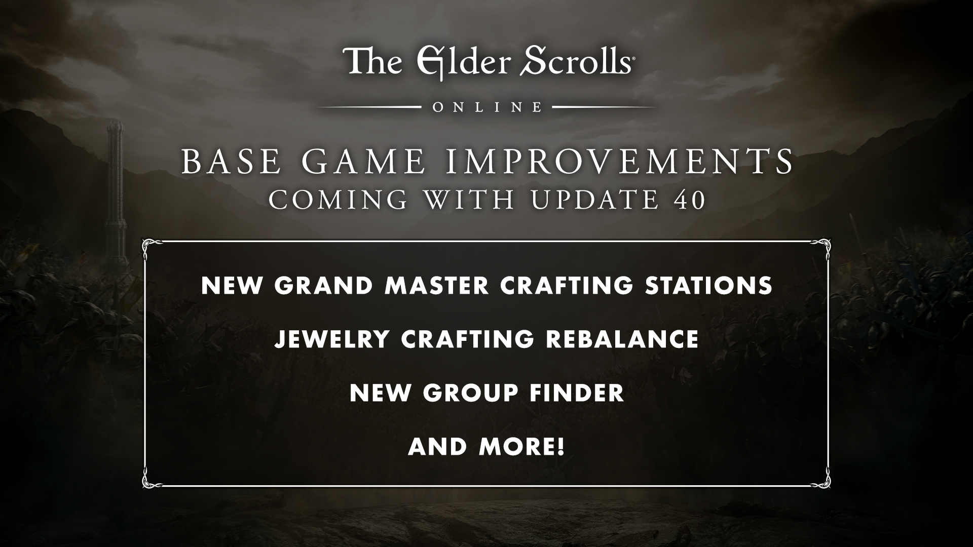 The Elder Scrolls Online Update 40