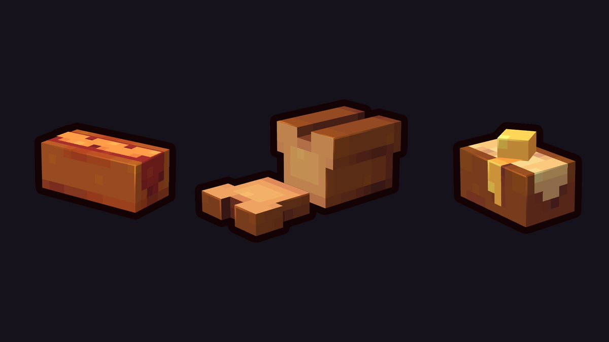 Simple foods 🌭
#blockbench #minecraft #pixelart