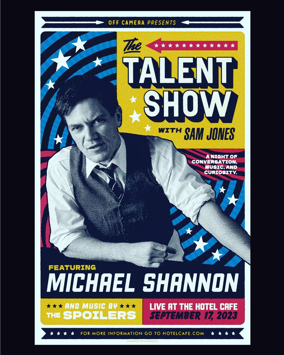 Still a few tickets left for The Talent Show this Sunday night featuring #michaelshannon at The Hotel Cafe - Get yer tickets here: new.hotelcafe.com and come join us!