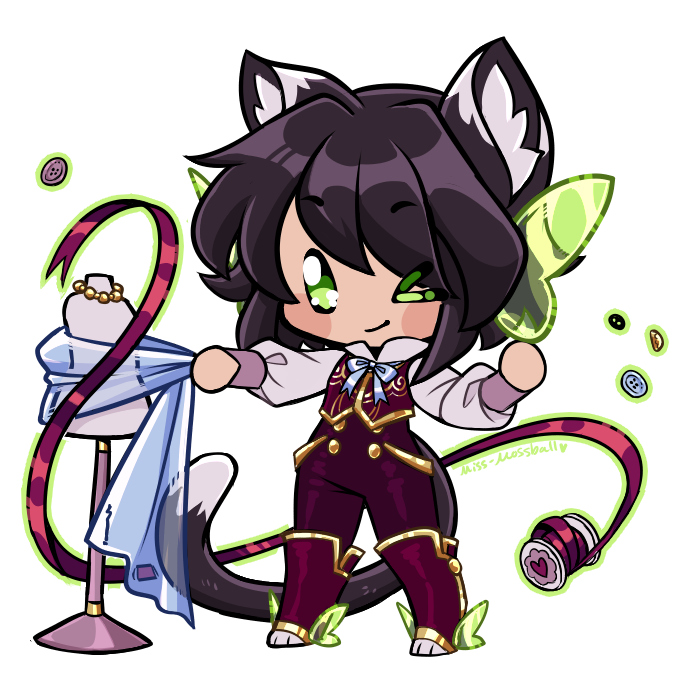 Miss_mossball's tweet photo. Today's featured commission is a chibi for @__Toldrum !!
#chibi #cute #chibicommission #ittybitchibicommission #ittybitchibi #caitsith #yosei #cat #catboy #prince #sewing https://t.co/kwNYg1Mw8S