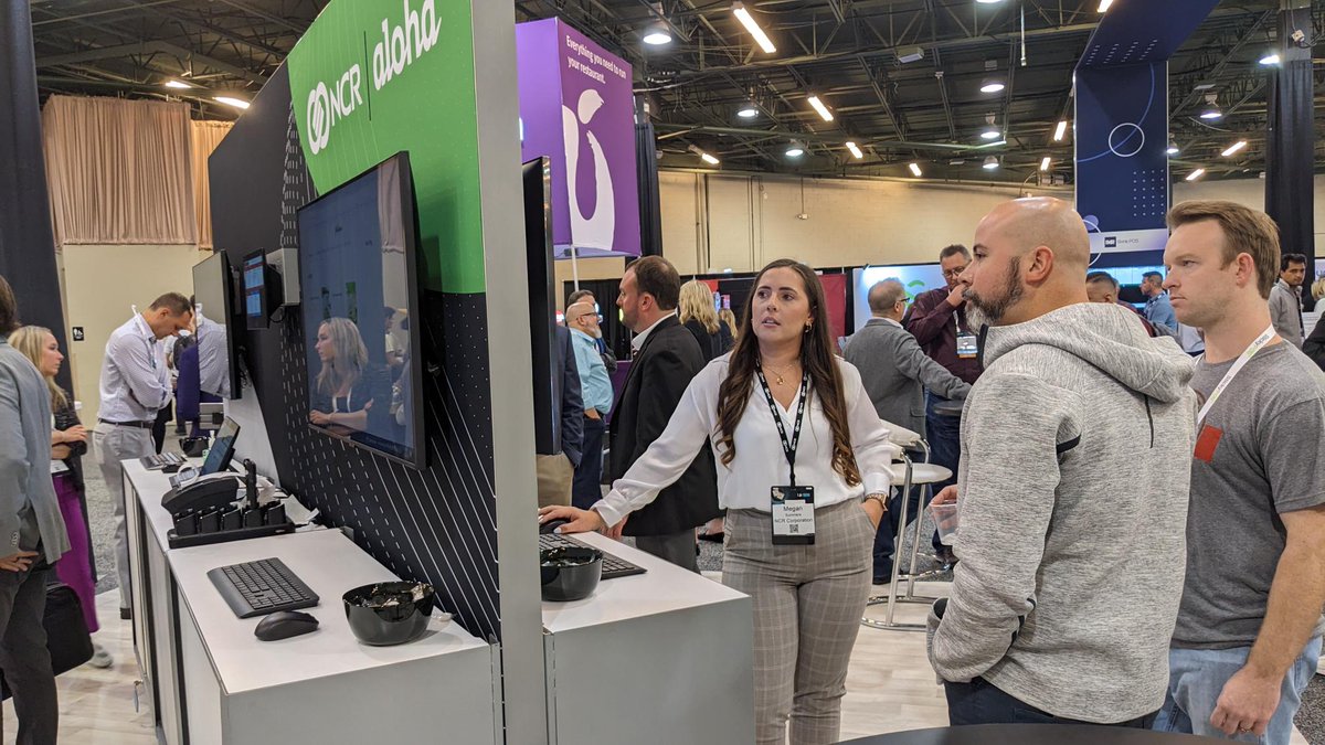 ncr_voyix's tweet photo. The future of the #restaurant industry is here in our booth. Come see our latest innovations for restaurants at #FSTEC2023. https://t.co/PEOUbHUAYj