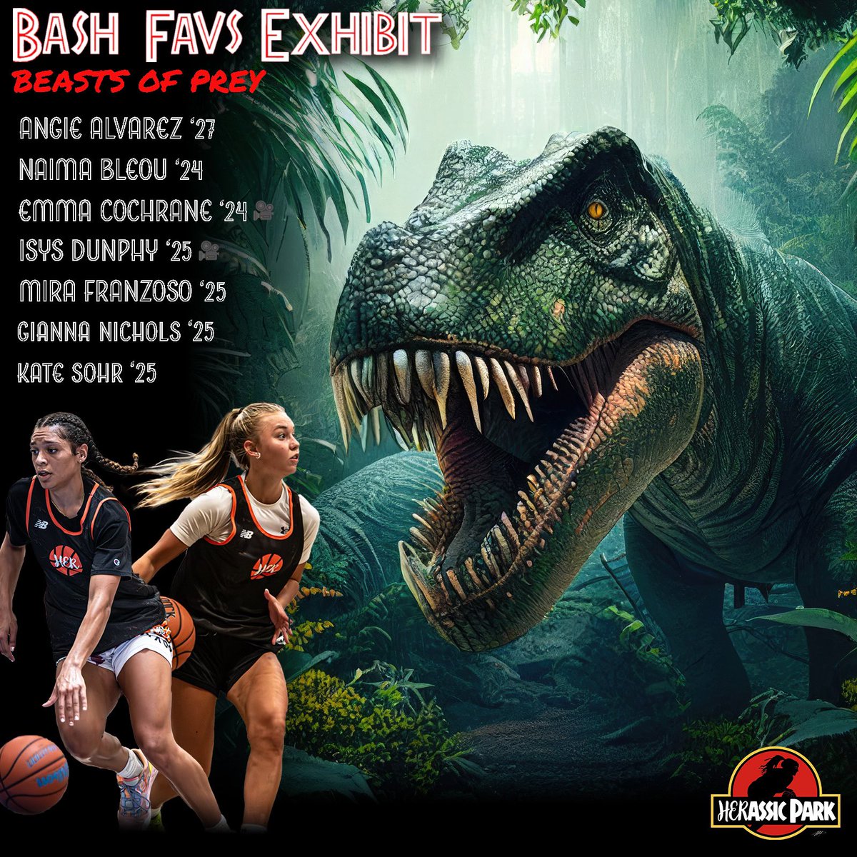Bash Hudson (@bashhoopsne) on Twitter photo π¦HERassic Park π¦
The βBeasts of Preyβ π
7 players who I felt separated themselves at HERassic Park‡οΈ
<a href="/angelys_alvarez/">Angelys Alvarez</a> || <a href="/Emma_cochrane14/">Emma Cochrane</a> πΈ|| <a href="/Naima_Bleou5/">Naima Bleou</a> || <a href="/isysdunphy/">isys</a> πΈ|| <a href="/MiraFranzoso/">Mira Franzoso</a> || <a href="/katesohr/">Kate Sohr</a> || <a href="/giannamnichols/">Gianna Nichols</a> π¦HERassic Park π¦
The βBeasts of Preyβ π
7 players who I felt separated themselves at HERassic Park‡οΈ
<a href="/angelys_alvarez/">Angelys Alvarez</a> || <a href="/Emma_cochrane14/">Emma Cochrane</a> πΈ|| <a href="/Naima_Bleou5/">Naima Bleou</a> || <a href="/isysdunphy/">isys</a> πΈ|| <a href="/MiraFranzoso/">Mira Franzoso</a> || <a href="/katesohr/">Kate Sohr</a> || <a href="/giannamnichols/">Gianna Nichols</a>