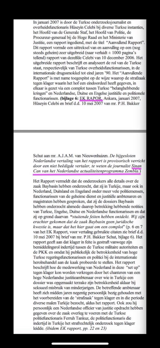 huig_plug's tweet photo. Toen Baybasin in 2007 aangifte deed tegen de secretaris-generaal MinJus leverde zijn advocaat Pieter Bakker Schut een geheim Turks document in bij Hoofdofficier Bart Nieuwenhuizen.
Het EK RAPOR was vertaald door Sinan Can…
#complot #Tankuz #CasaDiBeau https://t.co/fXaDJU9yyY