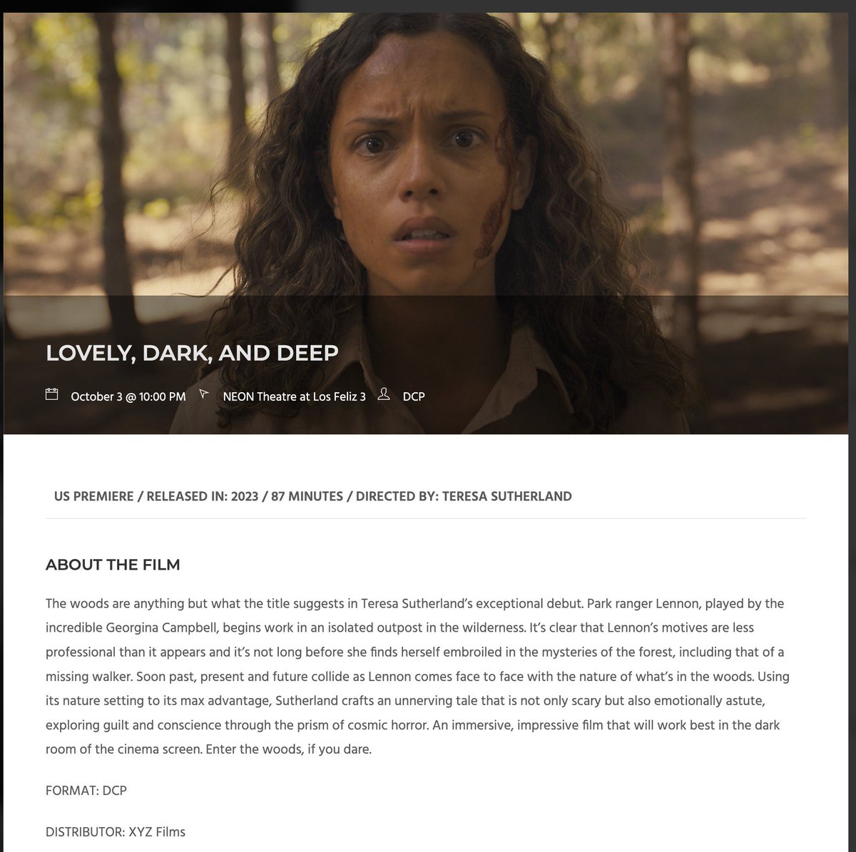 The feature my company <a href="/QWGmire/">QWGmire</a> made - Lovely, Dark, and Deep - is part of this incredible slate! Woo hoo!
See u October 3rd!!!!!👻