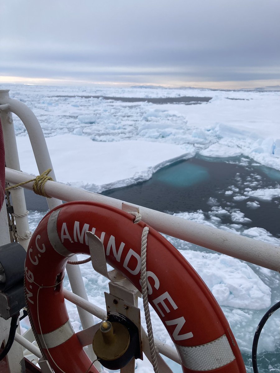 High spirits on board #Amundsen today as we reached the entrance of the Lincoln Sea #ArcticOcean and completed all planned sampling at 82 degrees ⬆️ Can’t wait to analyze these samples 🧪 🧬 #marine #ecosystems #sedaDNA