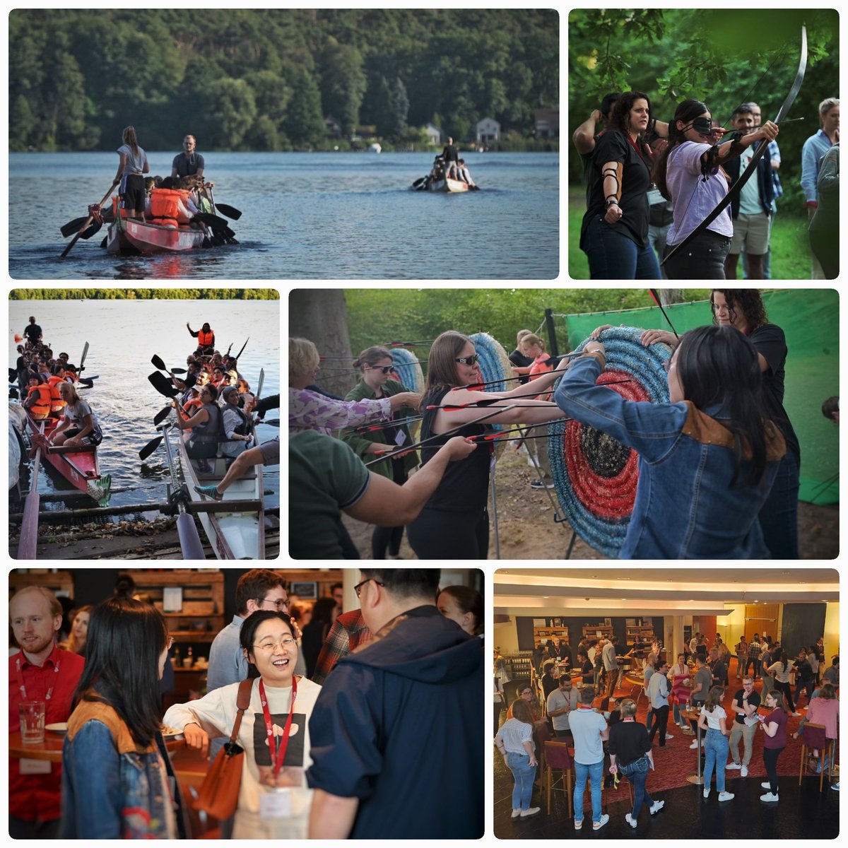 Networking is one of the most important tasks on a conference.  We took this serious and offered great networking events: dragon boat race, archery, yoga and a happy hour 😉. It was fun! #DZHKretreat2023 <a href="/SFG_Ffm/">Simone Glaser</a> @MichaelMolitor6 @nicolai_leo <a href="/_LauraParma/">Laura Parma</a> <a href="/SoniaSingh0105/">Sonia Singh</a>