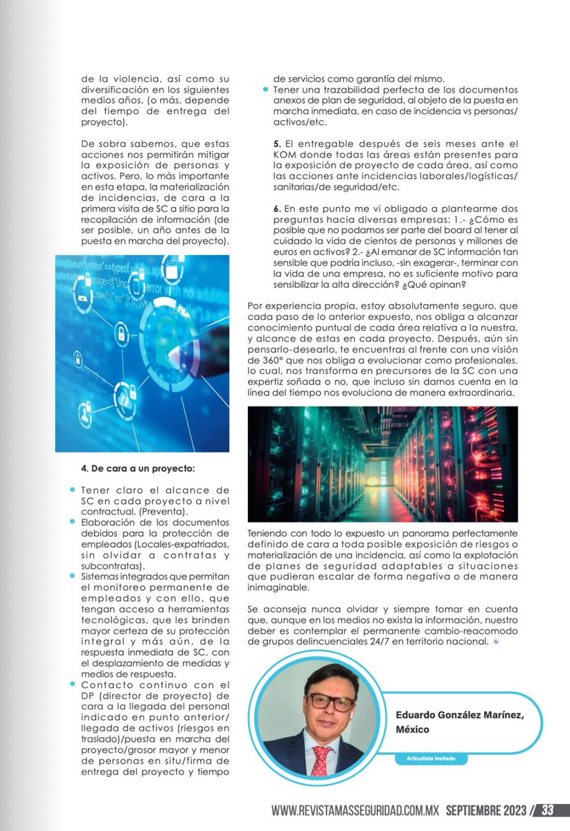 AmexsiOficial's tweet photo. Compartimos el artículo sobre Seguridad Corporativa del siglo XXI que escribió Eduardo González, integrante de nuestro comité directivo para la columna #poderamexsi en la revista @revmasseguridad
#orgullososdeseramexsi https://t.co/NaL471Bk2p