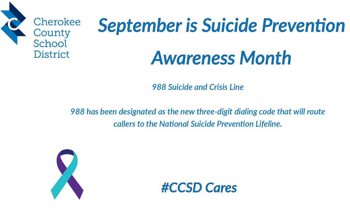 CCSDStuServices's tweet image. @CherokeeSchools @DrDebraMurdock #CCSDCares #MentalHealthMatters