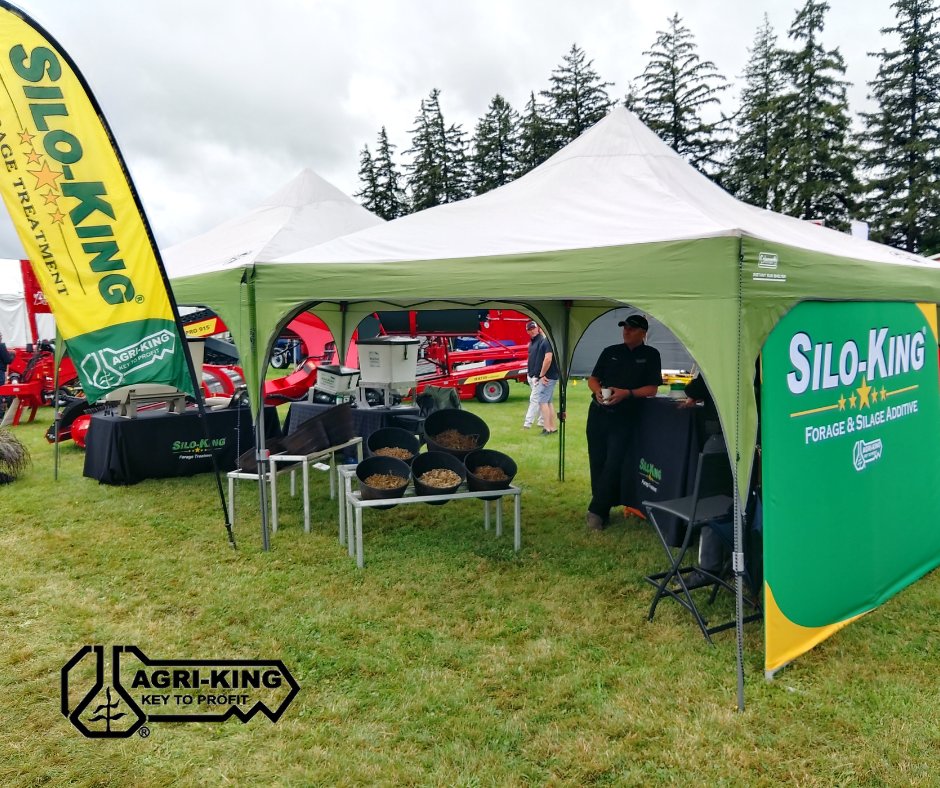 AgriKingInc's tweet photo. Only a couple hours left at Canada's Outdoor Farm Show! If you missed us, call (800)435-9560 and we will connect you with your nearest Agri-King representative.
@outdoorfarmshow #forage #KeyToProfit #SiloKing https://t.co/agVprsfxct