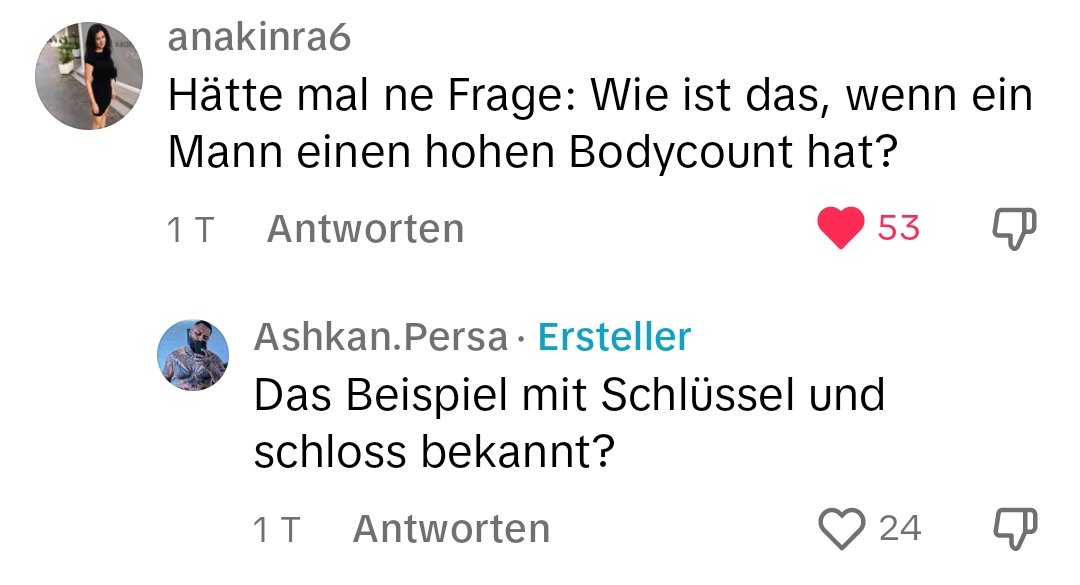 Diese Typen sollten froh sein das Frauen keinen hohen Body Count im ursprünglichen Sinne haben.