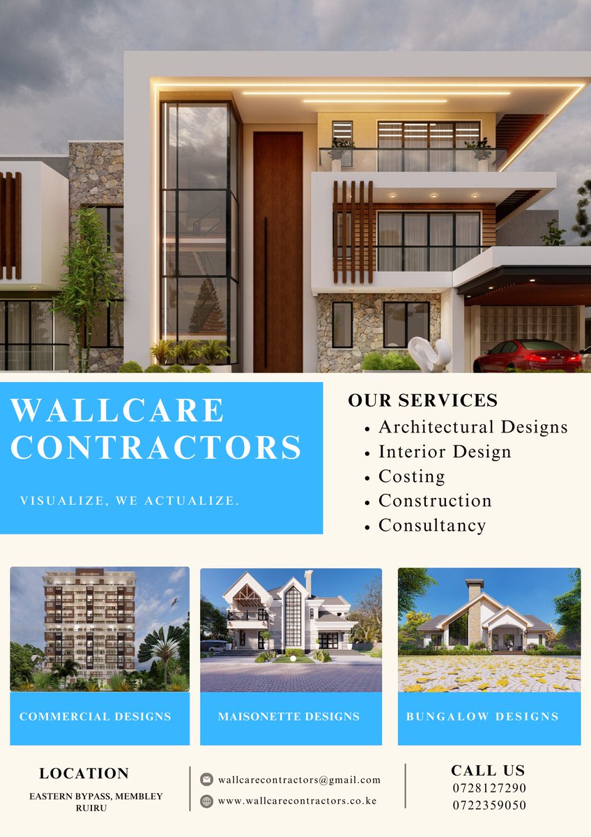 Engage us for all your Architectural and structural designs as well as construction services.
#DeadCapital 
#andrewkibe