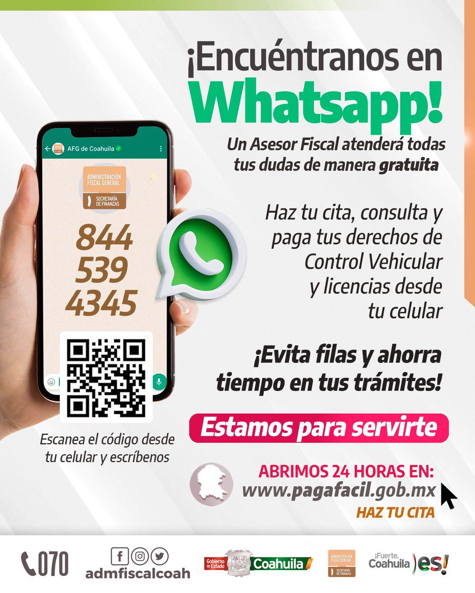 Mándanos un WhatsApp, nosotros te ayudamos! Es un placer servirte. #coahuila #fuertecoahuilaes