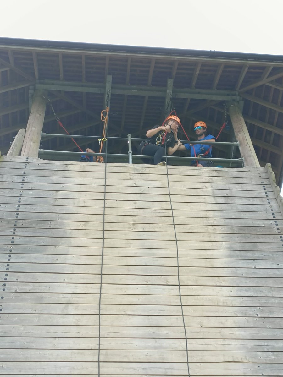 Instead of going up, we were coming down today. Abseiling was great fun and Mr Roughley joined in too.