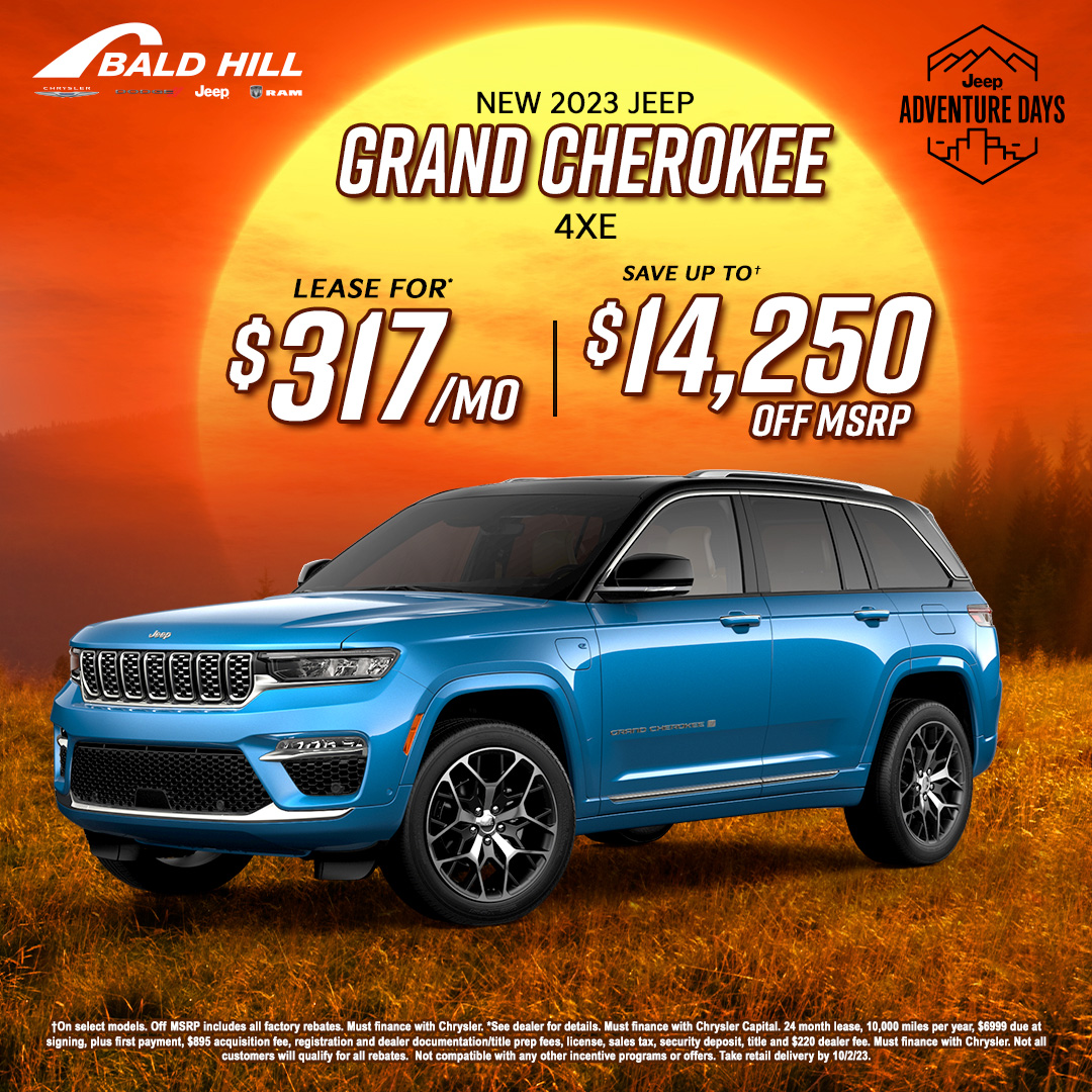 🚙 Explore the new Grand Cherokee 4xe now! 

#baldhillCDJR #carsforsale #GrandCherokee4xe