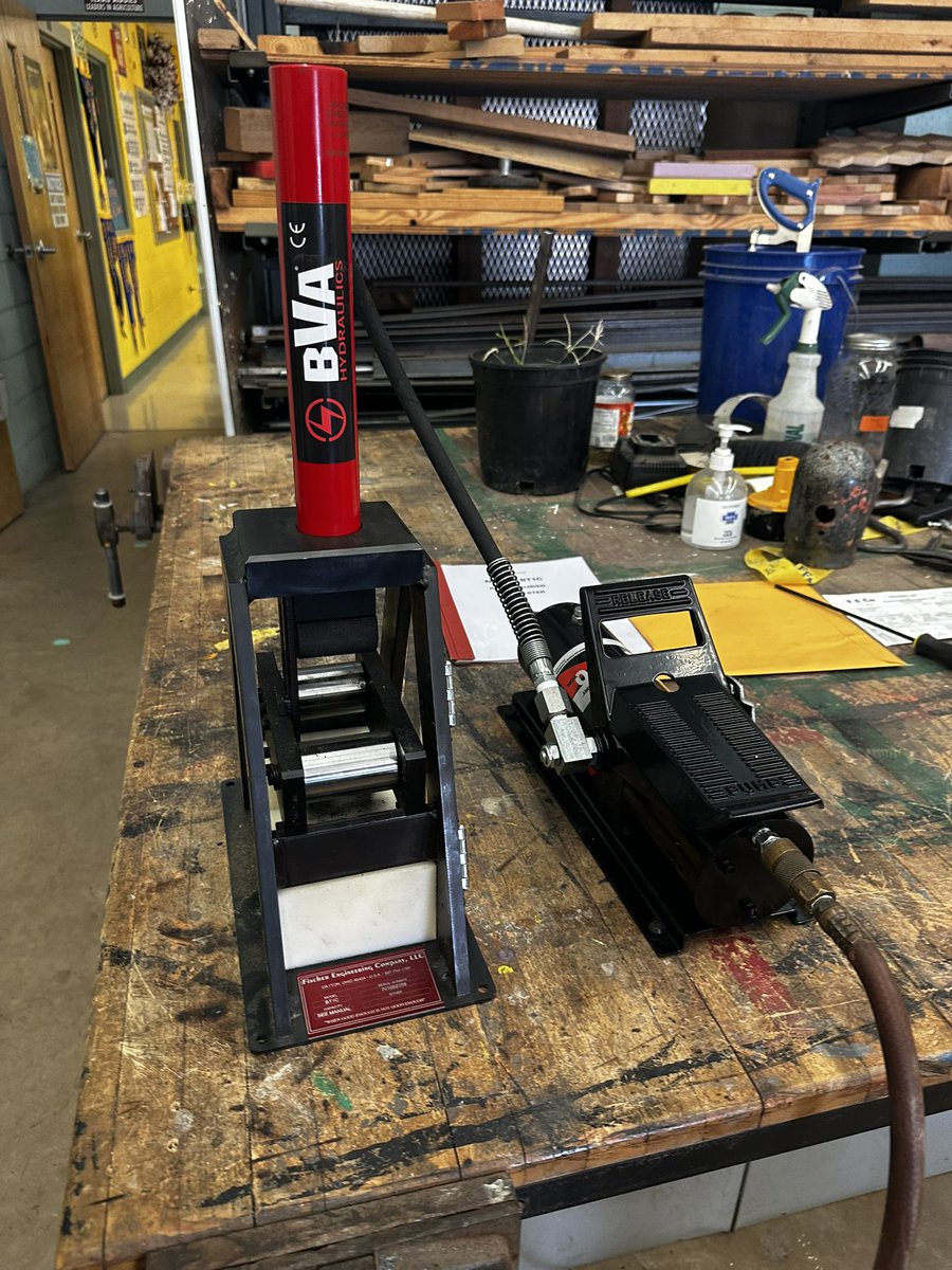 ag_rowe's tweet photo. Testing out our new bender for D.1.1 welder certifications. @McAllenISDCTE https://t.co/Go2xOCjr0c