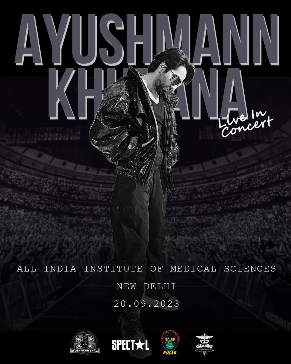 HAPPY BIRTHDAY TO YOU DEAR @ayushmannk FROM @aiims_newdelhi FAMILY PULSE - All India Institute of Medical Sciences, WELCOME TO #AIIMS ON 20/09/2023. Dance, sing and groove along with Bollywood star @ayushmannkto chartbusters such as 'Paani Da Rang' & ‘Mitti Di Khushboo’ live❤️