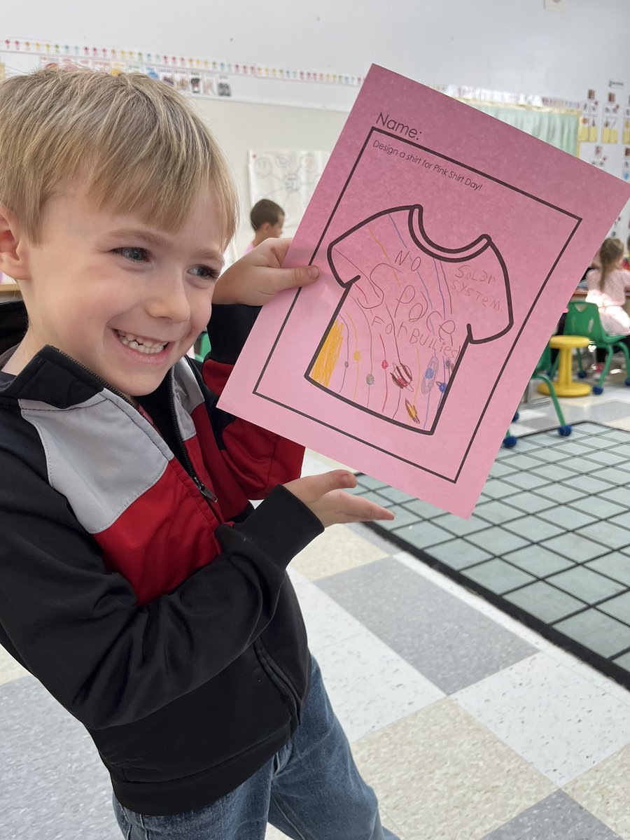 MsLolas's tweet photo. There is no SPACE for bullies at Algonquin! 🪐☄️🚀🛰️🧑‍🚀🔭🌘 Happy #pinkshirtday from grade 1/2!
#arps2024 https://t.co/xftSrWUGB3