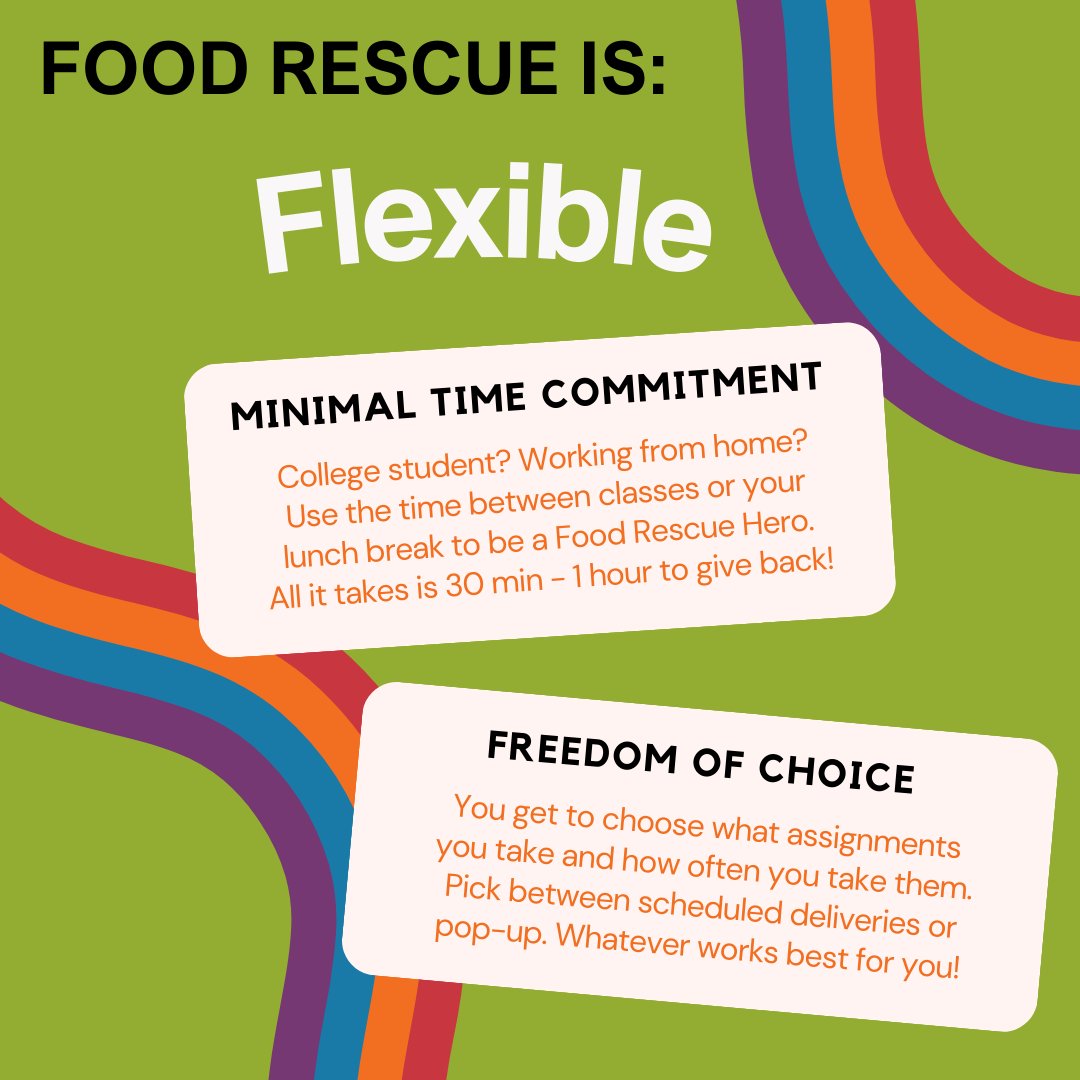 Hunger_Network's tweet photo. Thank you to the @prchn team for these fantastic graphics and their help to spread the word on #foodrescue! Learn more about how Food Rescue is flexible and easy to use and how Food Rescue Heroes are making a difference in the community! https://t.co/2XYu5y9z2n