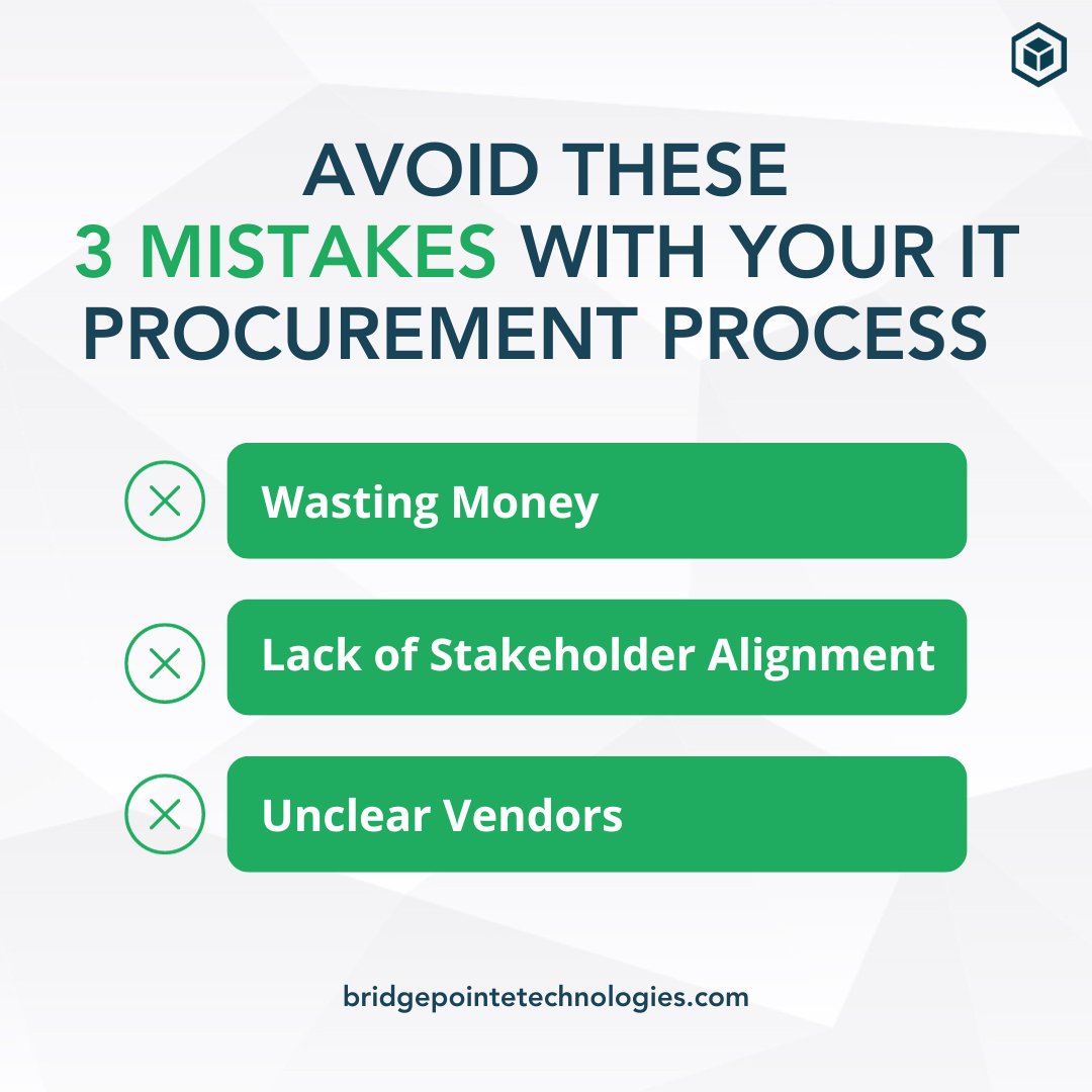 BridgePointeTec's tweet image. Are you making these mistakes with your technology RFPs? Find out with this new blog post.

bit.ly/44TB3uo

#ITProcurement #RFPProcess #StrategicSourcing