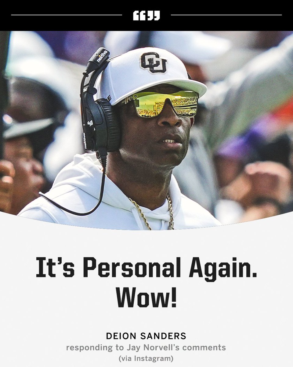 Deion Sanders responds to coach Norvell 👀