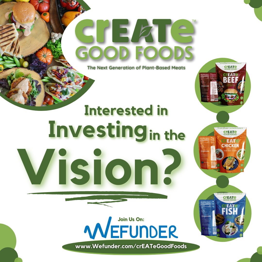 🌱 Join us on a mouthwatering journey to change the world, one bite at a time! 🌍✨ 

Check it out HERE --> WeFunder.com/crEATeGoodFoods

 #crEATeGoodFoods #FoodForChange #JoinTheJourney #WeFunder #CrowdFunding #Startup #CPGStartup