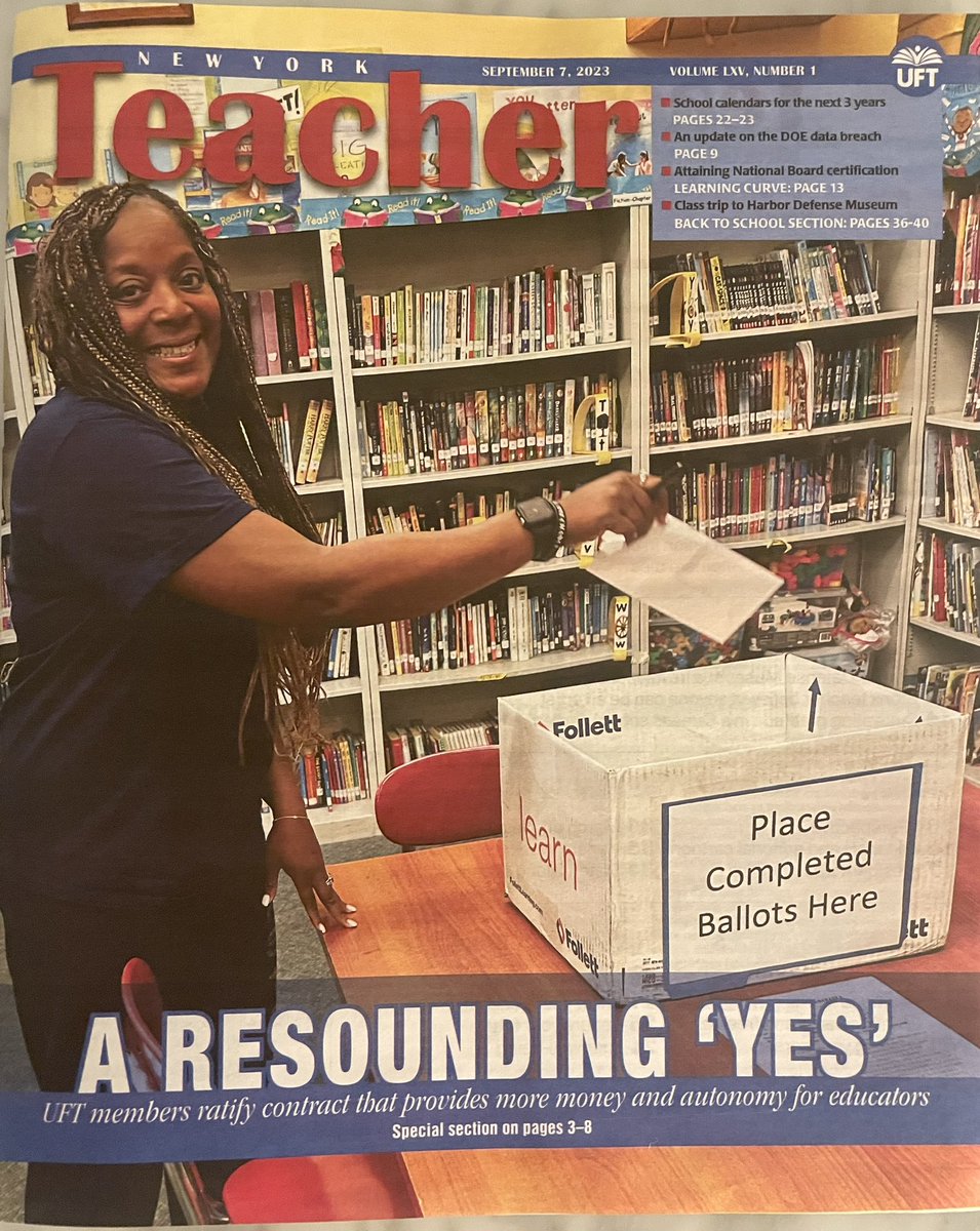 It is absolutely unacceptable that my union, the <a href="/UFT/">UFT</a>, *boasts* about high voter turnout for contract votes in schools but refuses to allow for leadership election voting to occur in schools, resulting in dismal voter turnout. Hypocrisy in plain sight.