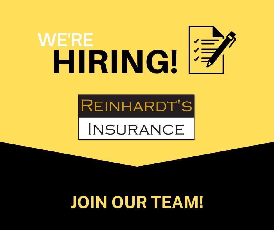 Want to join a winning team? We are seeking an enthusiastic individual to join our Personal Lines Department. Visit our Facebook page for details!