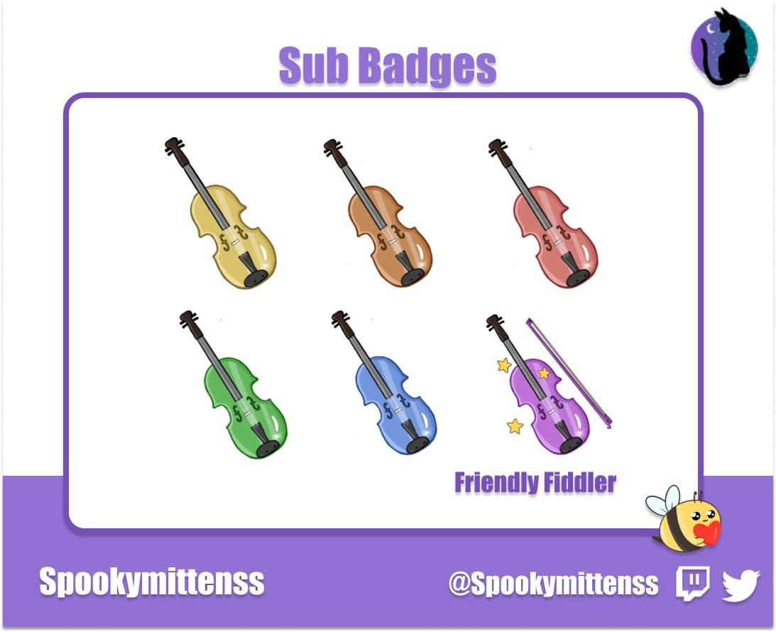 So thrilled to show off my new loyalty badges for the Twitch channel designed by <a href="/teamhappypeople/">Happy_People</a>’s very own <a href="/spookymittenss/">Spooky</a>. One step closer to looking like I know what I’m doing!

twitch.tv/the_friendly_f…