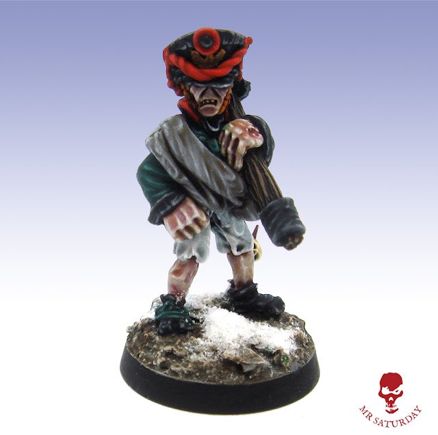MrSaturdai's tweet photo. Another semi-fresh addition to my undead Russian Silver Bayonet unit, Gunner Three, an artillerist. #silverbayonet #alternativearmies #flintloque #slaughterloo #paintingminis #paintingminiatures #contrastpaints https://t.co/m9E09oEHfC