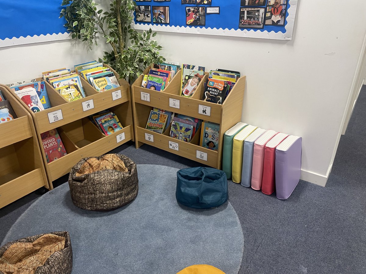 Bluecoat_Prim's tweet photo. Our KS1 children are enjoying their new library space. A huge thank you to @Literacy_Trust and @chase_uk for our wonderful collection of books and furniture. #everychildwillbeafluentreader #chaserewardingfutures #readingcommunities https://t.co/hBrEmBjsBu