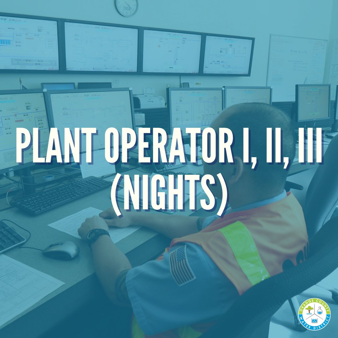 ocwaterdistrict's tweet image. We’re hiring! Visit ocwd.com/careers to view positions and apply. 💼General Manager 📷Plant Operator I, II, III (nights) 📷Natural Resources Intern 🦆
