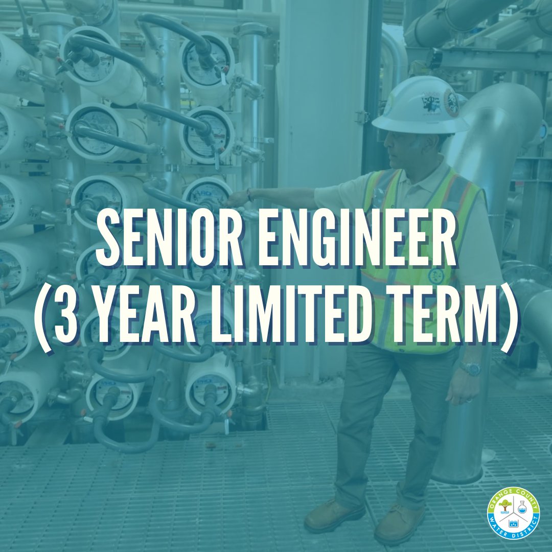 ocwaterdistrict's tweet image. We’re hiring! Visit ocwd.com/careers to view positions and apply. 💼General Manager 📷Plant Operator I, II, III (nights) 📷Natural Resources Intern 🦆